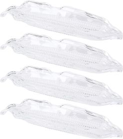 4 Pack Corn on The Cob Trays, Plastic Corn Dishes for Corn on The Cob, Corn Trays Corn Holders Cob Dinnerware for Sweet Butter Corn