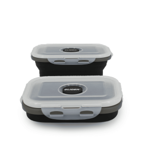 GLIDER S20 Black Bento Premium Lunch Box & Food Storage Container (Color: Black, size: X-Large)